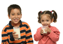 Children enjoying milk!